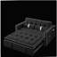 Modern 55.5" Pull Out Sleep Sofa Bed 2 Seater Loveseats Sofa Couch with side pockets, Adjsutable Backrest and Lumbar Pillows for Apartment Office Living Room-456663869