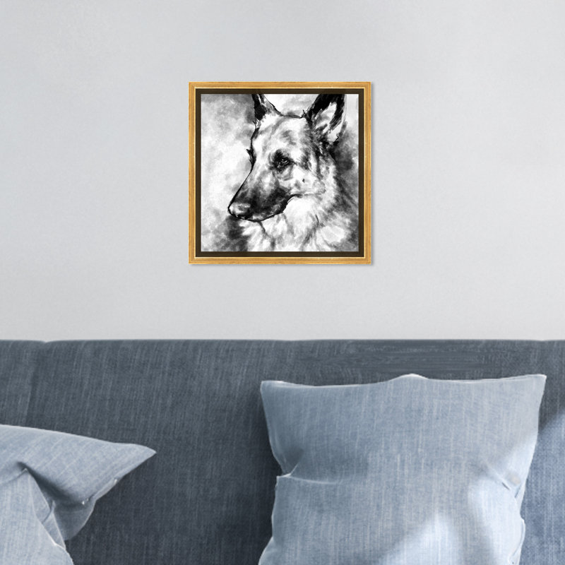 «German Shepherd», impression sur toile, H 40 po x l 40 po x P 1,5 po, Toile tendue