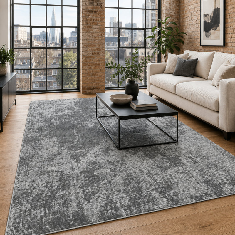 Abstract Flatweave Area Rug, 160 cm round