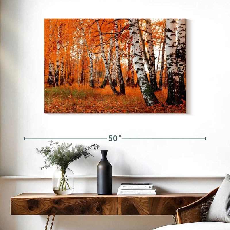 Forêt de bouleaux Harnek Autumn, H 26 po x l 39 po