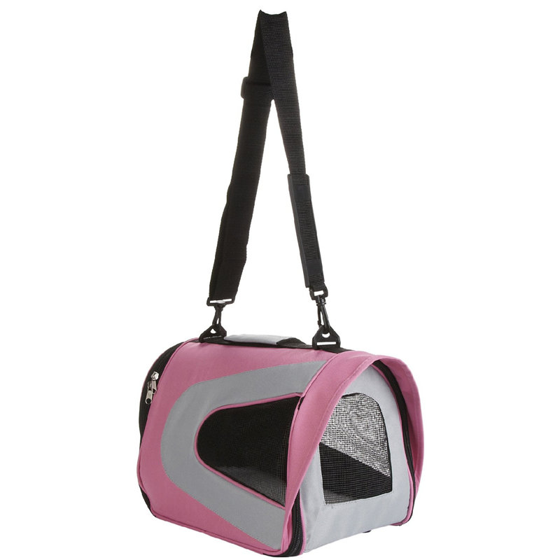 Sac de transport pour animal de compagnie pliable à fermeture à glissière Pet Life, Grand (H 10,5 po x l 10,1 po x P 18,1 po)