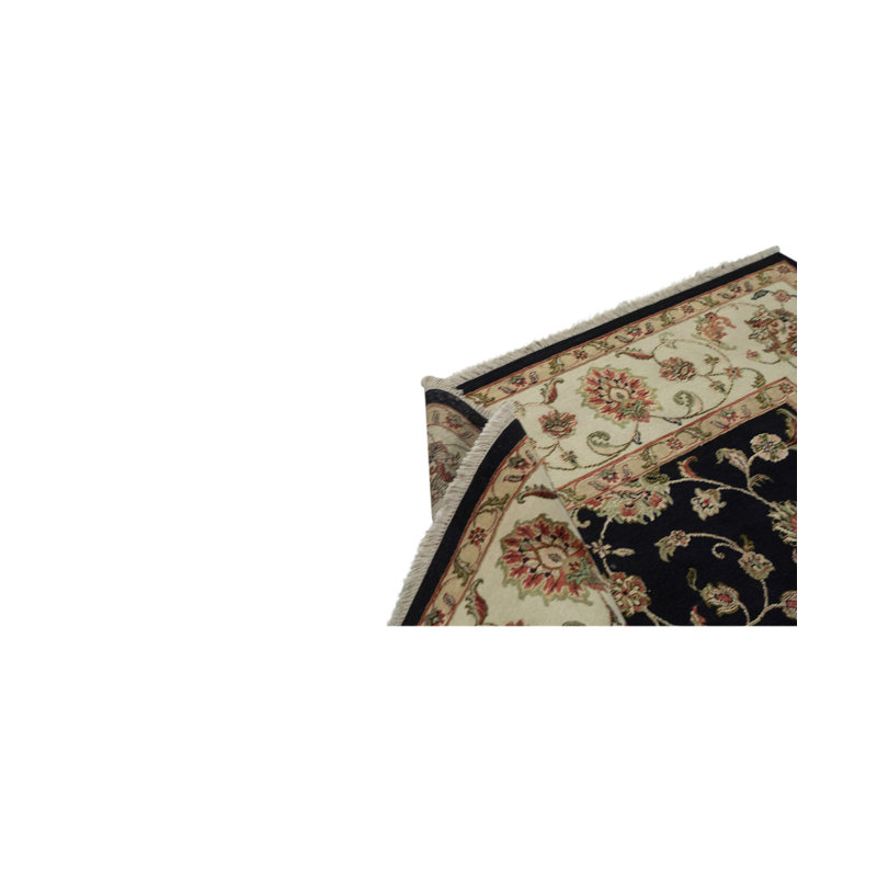 Dharma Oriental Area Rug in Black/Ivory/Red/Pea