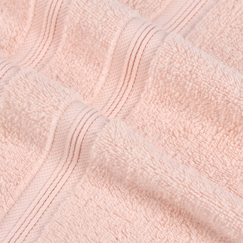  Smart Quick-Dry Zero Twist Cotton 8-Piece Towel Set, Peach