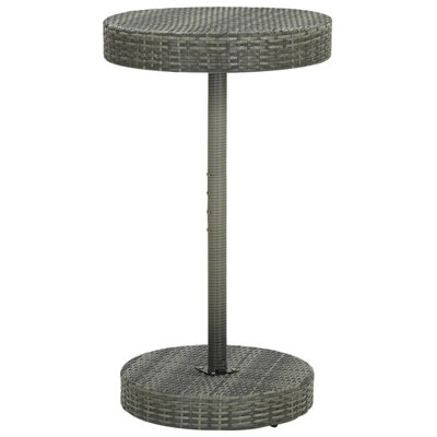 Latitude Run® Garden Table Grey 29.7"X41.7" Poly Rattan