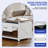 38" Multifunction Farmhouse Coffee Table Board Game Table with Removable Tabletop and Charging Station-1342376839