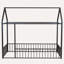 Structure de lit simple en métal avec clôture de sécurité | Lit pour enfant | pour enfants, adolescents, filles, garçons | Noir-131397331-131397356