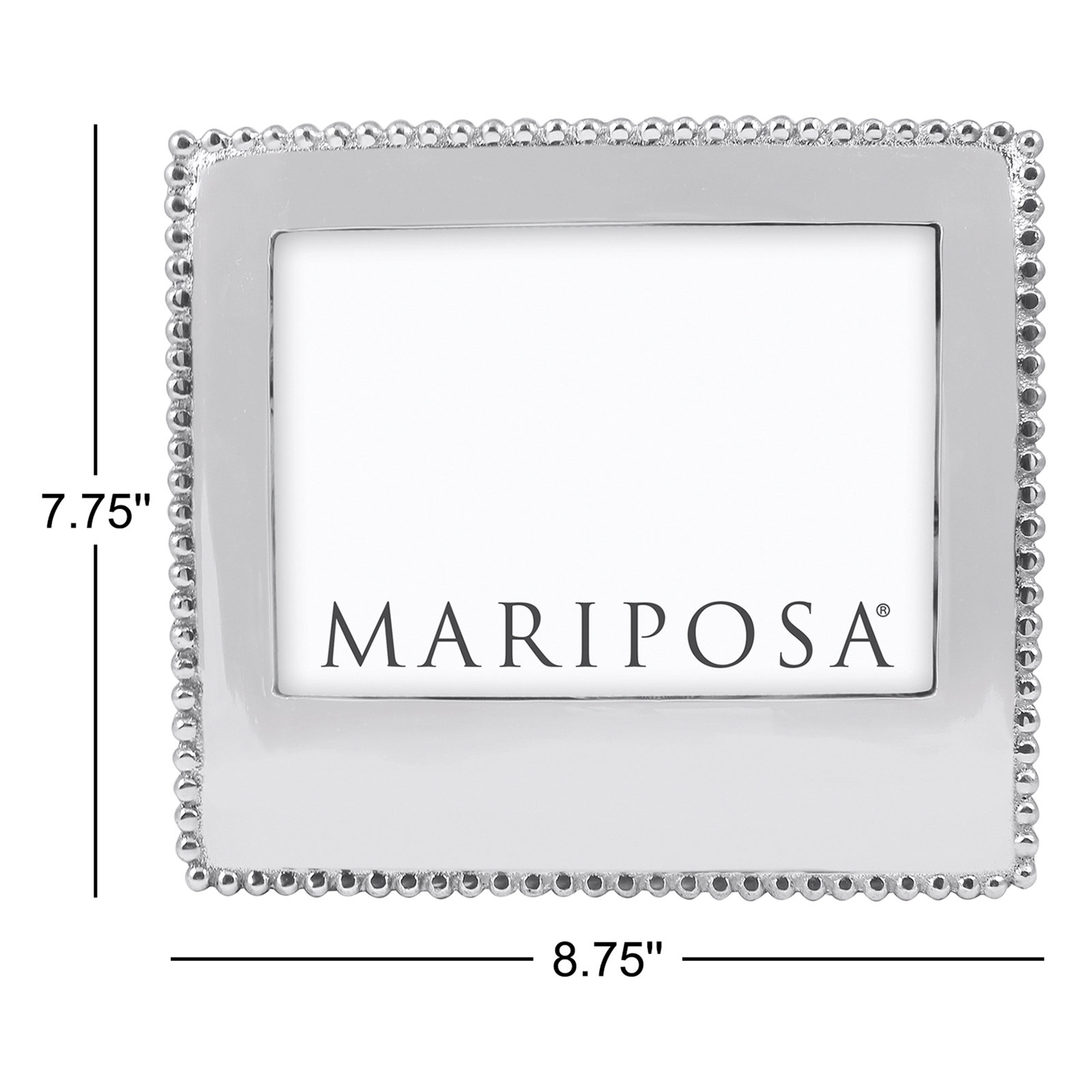 Statements Silver Metal Beaded Picture Frame