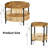 Boho Living Room Table Set With Rattan Storage Shelf And Metal Frame, Round Coffee Table And 2 End Side Tables