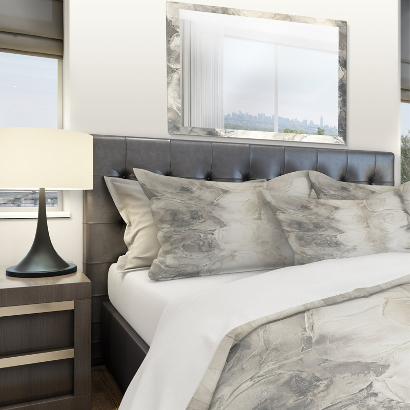 Gray Circles I - Ensemble de housse de couette moderne et contemporain - Microfibre de polyester