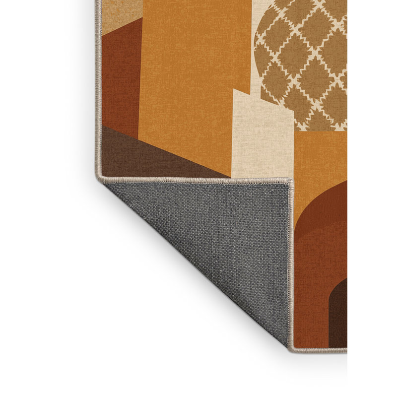 Tapis moelleux moelleux d'inspiration mondiale Eichhorn - beige, Rond 8 pi