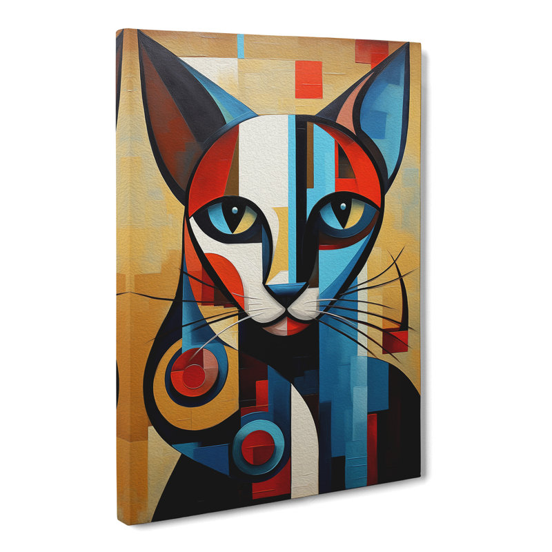 Siamese Cat Constructivism - Print, 60cm H x 40cm W x 3cm D