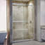 Porte de douche coulissante double sans cadre H 56 "à l 60" avec panneau de verre fixe-71010187