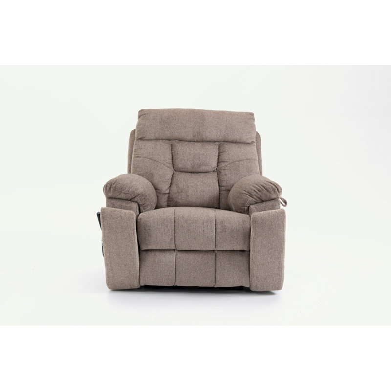 Khelani Upholstered Heated Massage Chair, Light Brown
