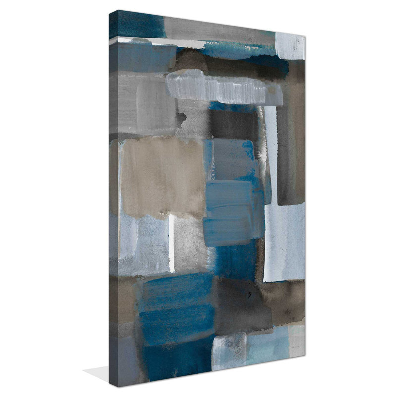 «Blue Taupe Light II», reproduction d'art sur toile tendue, H 48 po x l 24 po x P 1,5 po