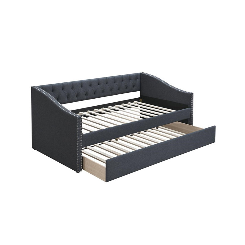 Upholstered Daybed, Charcoal