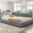 L-Shaped Corduroy Daybed Upholstered Daybed-389095870