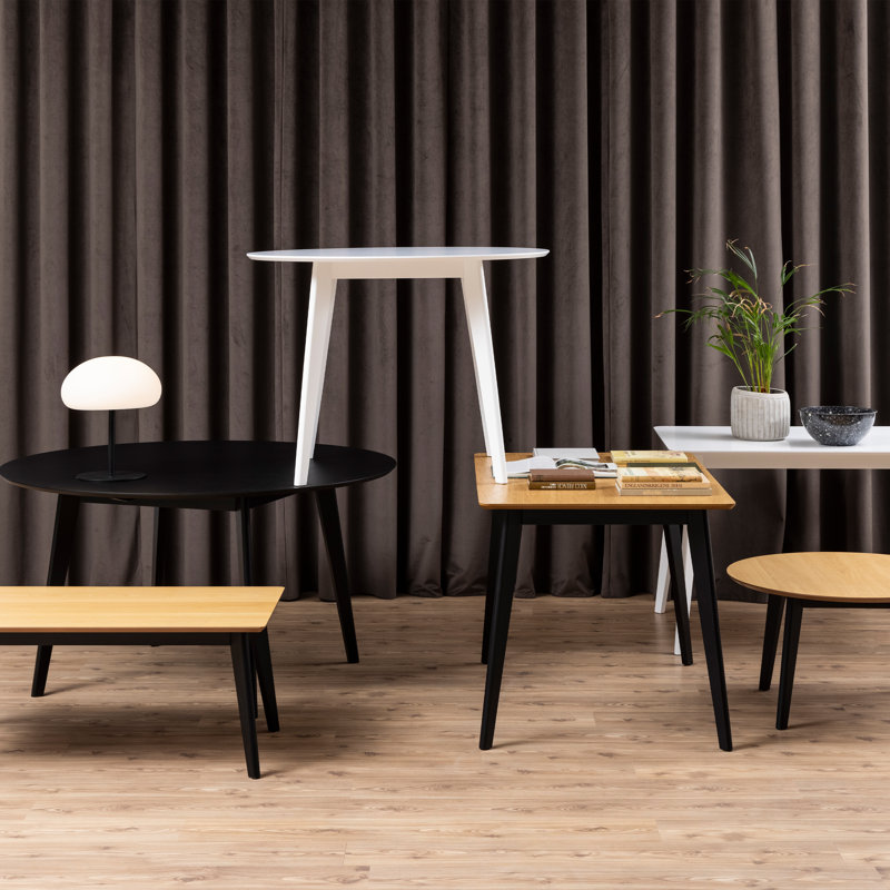 Fenja Round Dining Table, White, 76 H x 105 L x 105 W cm