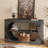 55" Farmhouse Console Table,3-Tier Large Capacity Long Entryway Table Sofa Table with Oval Hollowed Out-924722118