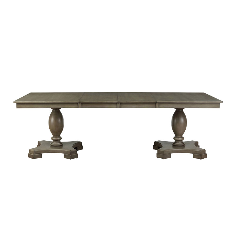 Table de salle à manger rectangulaire en bois au fini chêne gris