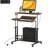 Adjustable Standing Desk Stand Up Desk with Tiltable Tabletop, Wheels, Shelf