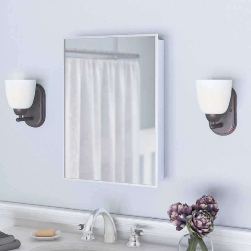 Scottville Residential Medicine Cabinet, 36" H x 16" W x 4.25" D, Recessed, Beveled Edge Mirror
