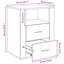 35cm W Manufactured Wood Bedside Table-469202655