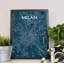 Milan City Map - No Frame Print-982665759