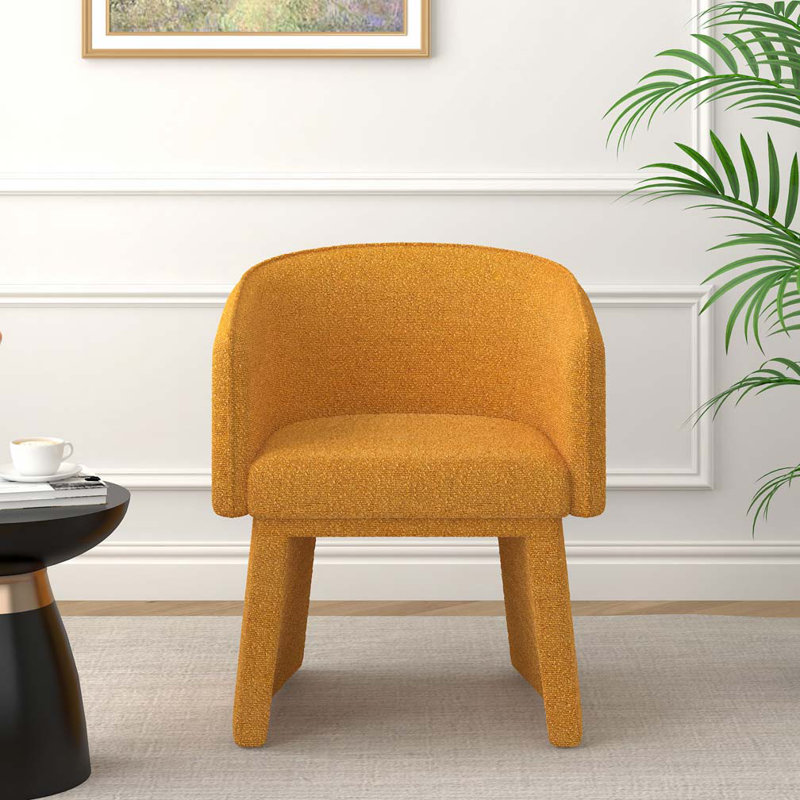 Fauteuil d'appoint rembourré Tallu, Tissu orange