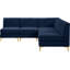 Canapé modulaire réversible en velours de 85,5 po de largeur Enson-743019088