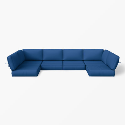 Outdoor Cushions 5” Replacement Patio Cushions For 6-Seat Sectional Sets (Cushions Only)