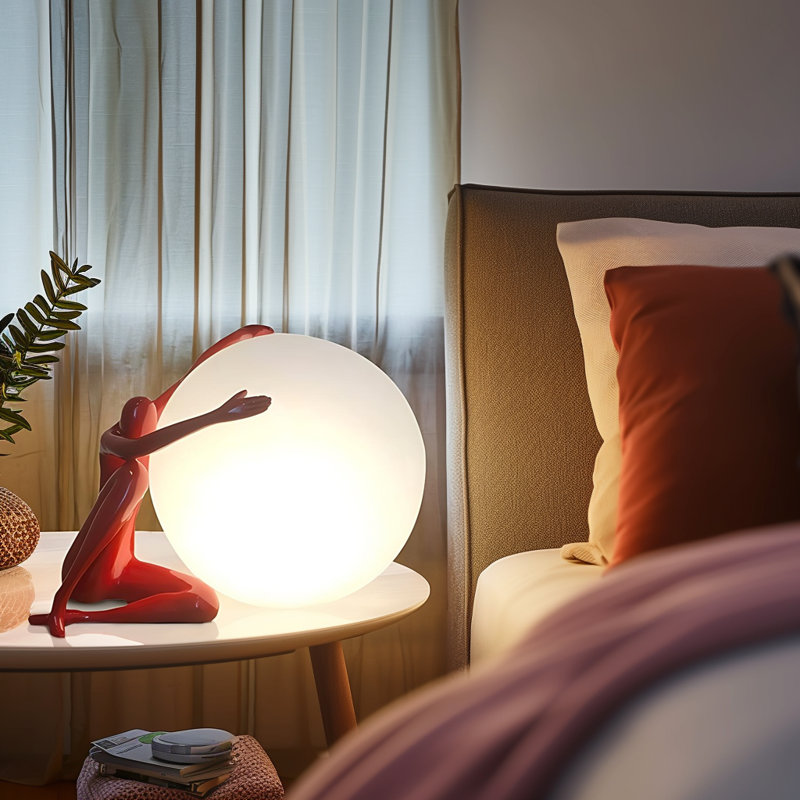 Nylae Resin Novelty Lamp, Red