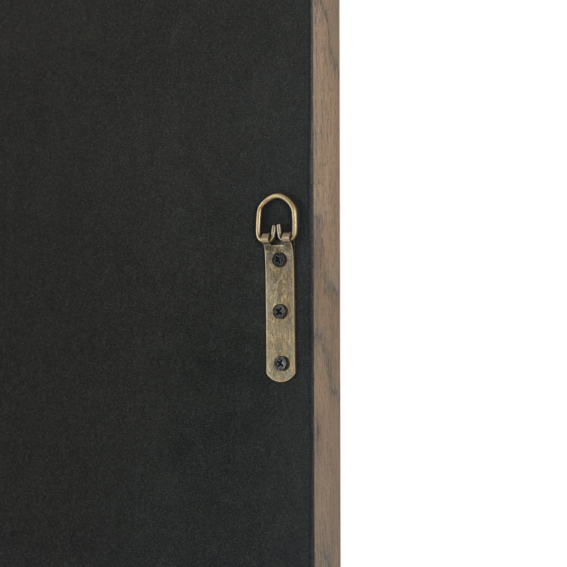Struan Wooden Rectangle Full Length Bedroom Hallway Mirror - Scandi Elegant Style, 120 cm H x 80 cm W, Walnut