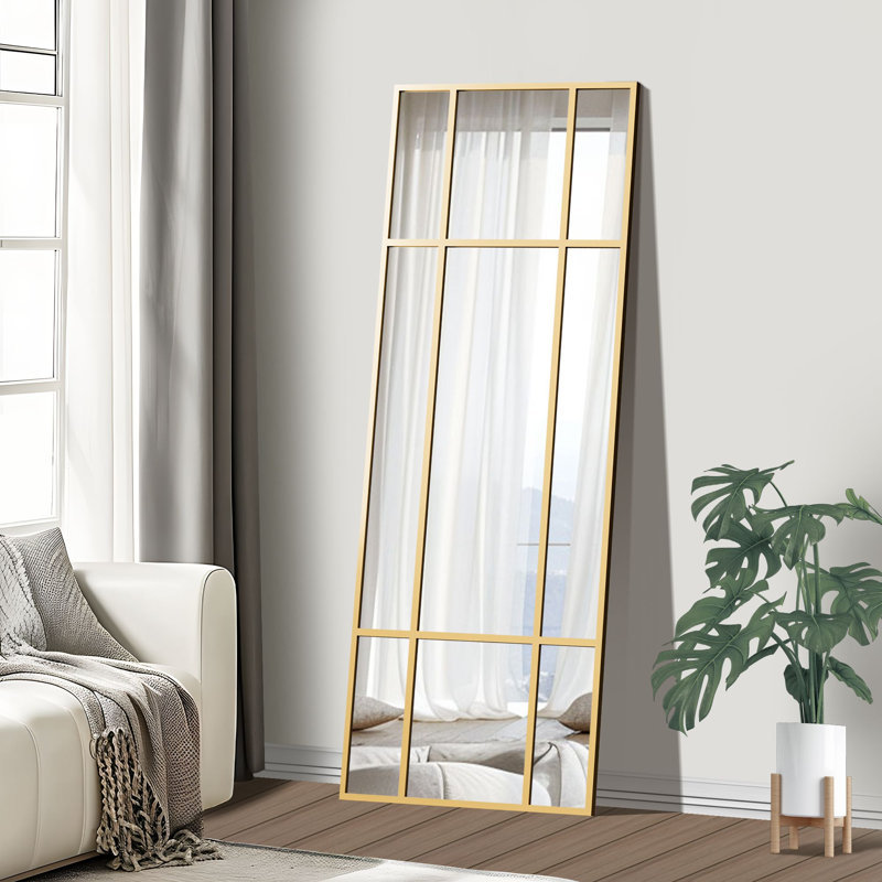 Miroir de salle de bain mural Matherly, 63 po x 24 po, Doré