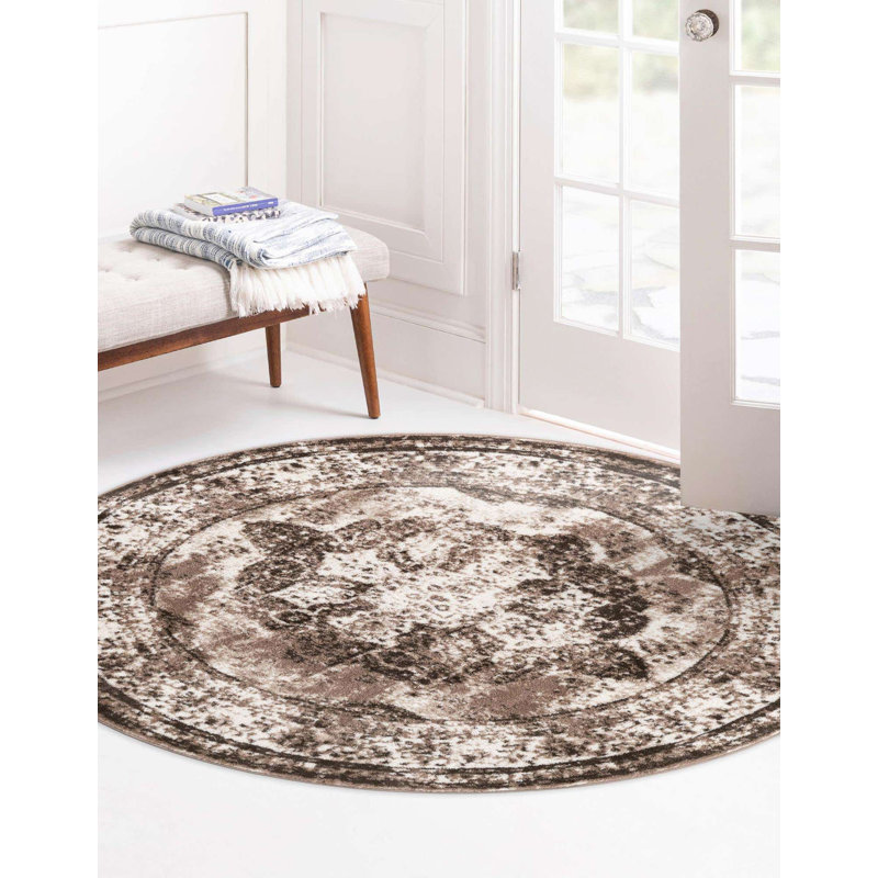 Tapis oriental Brandt, Rond 4 pi 1 po, Light Brown