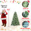 Arbre de Noël 6 pi avec 66 pommes de pin - 988 pointes, branches mixtes en PVC et aiguilles dures, structure à charnières pour une installation facile, support en métal robuste - arbre de Noël réaliste-1681241016