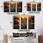 «Succulent Desert Cactus Field Burning Sunset» - ensemble d'art mural succulent-2070430357-2070430356