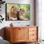 Animal «Couple de lion, art mural»-101779412