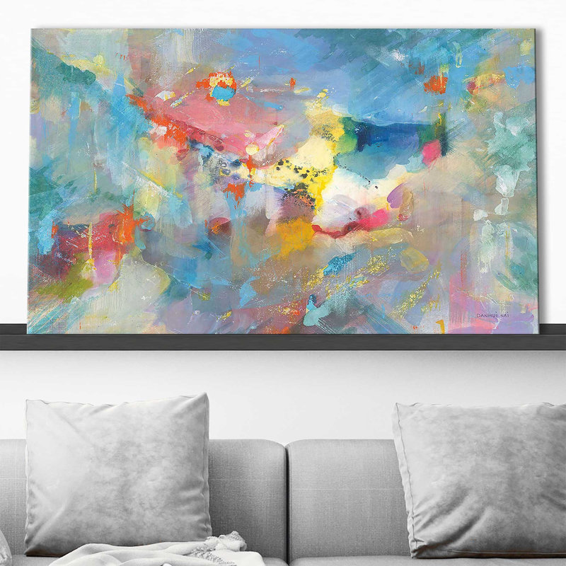 Quasar par Danhui Nai - Peinture, Toile tendue, H 18 po x l 30 po x P 1 po