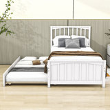 Mashonda Twin Size Wooden Platform Bed with Trundle
