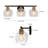 Mariello 3 - Light Dimmable Vanity Light with Seeded Glass-75146019