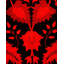 Tapis rouge noué à la main Mazzi, unique en son genre