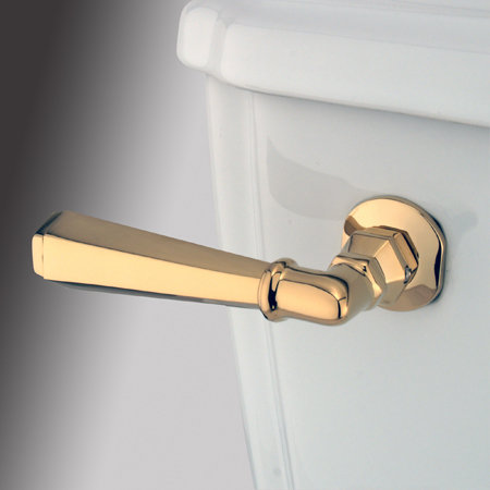 Decorative Hex Tank Lever Arm, Polished Brass
