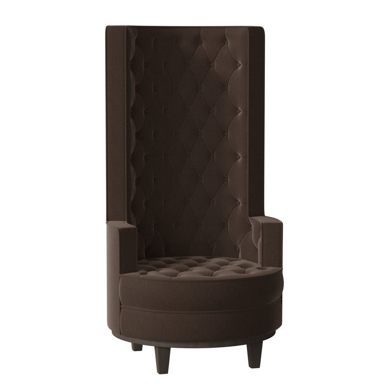 Norma Wingback Chair, Encore Espresso, Brown Mahogany