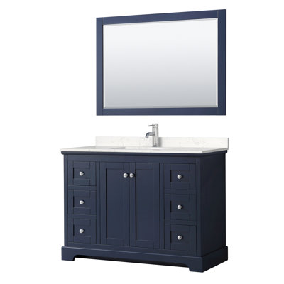 Avery 48'' Single Bathroom Vanity with Marble Top