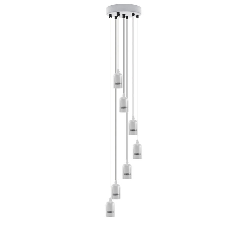 Bashee 7 - Light White Cluster Pendant, No