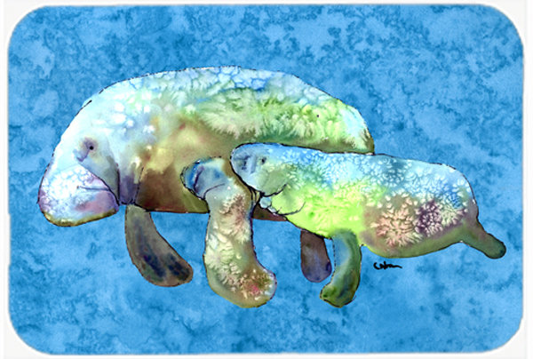 Caroline's Treasures Manatee Glass Cutting Board