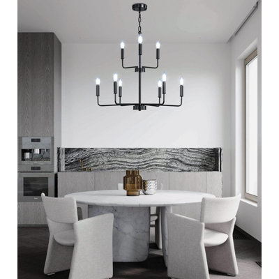 Lustre 9 lumières de style campagne moderne