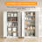 Storage Cabinet With Adjustable Shelves-Metal Home Kitchen Pantry Cabinets With Doors,Organization Locker For Cupboard/Bedroom/Dining/Living/Bathroom/Office/Garage Room-702735811