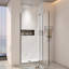 Porte de douche pivotante universelle ouverte à gauche et à droite de l 32 à 36 po x H 72 po, ouverte à l'extérieur, avec verre trempé de 1/4 po et 5/16 po