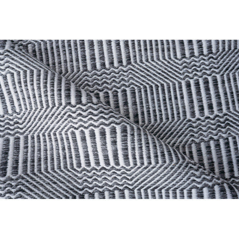 Naples Geometric Area Rug, Rectangle 10' x 14', Charcoal